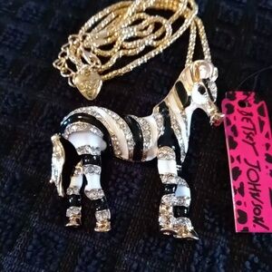 Betsy Johnson Zebra Necklace